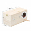 Oversized Bird Nest Breeding Box Parakeet Budgie Cockatiel Nesting Window Wooden