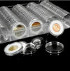 100pcs Coin Storage Box Case Capsules Holder Clear BOX 17/20/27/30mm(only box)
