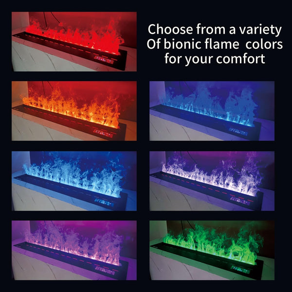 Water vapor fireplace 4D electric fireplace 168 Color Changes Voice App Control