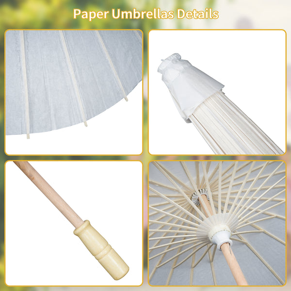 33 Inches Paper Umbrellas for Weddings DIY Painting Craft Decorative Umbrellas