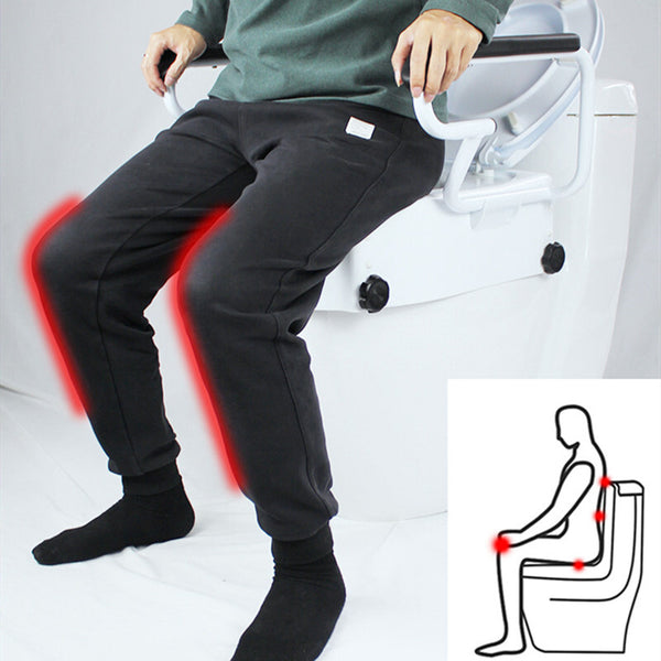 Toilet Seat Risers Raised Toilet with Armrest Adjustable Height for the Elderly