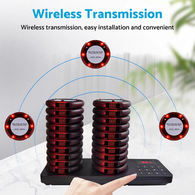 Restaurant Pager Wireless Calling System Vibrator Paging Device Bell Cafe Beeper