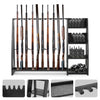 10-Slot Standing Rifle Gun Rack Shotgun Firearm Home Storage Display Wooden Rack