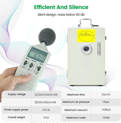 Dental Lab Vacuum Cleaner Single-Blade Wheel Dust Collector Extractor AU Plug