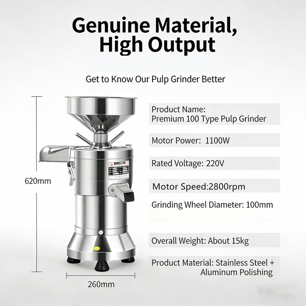 Commercial Slag Separated Soybean Milk Maker Soybean Grinding Machine 1100W