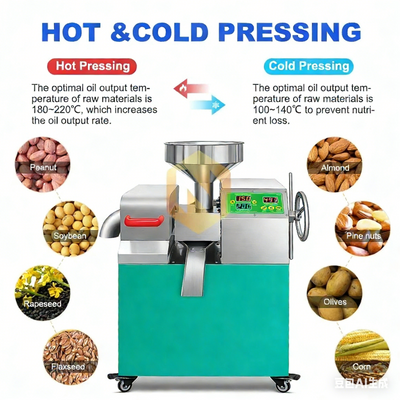 Fully Automatic Oil Press Machine 9-15kg/hCold & Hot Adjustable Oil Extractor