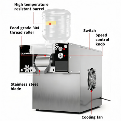 Snowflake Ice Maker Snow Shaver Device Commercial Ice Cream Shaving Machines
