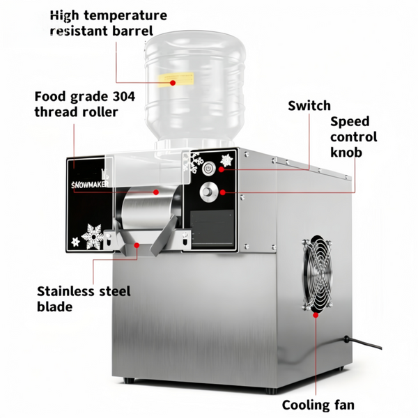 Snowflake Ice Maker Snow Shaver Device Commercial Ice Cream Shaving Machines