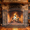 Retro Fire Screen Fireplace Gate Decor Fireguards Mesh Cover Hireplace Partition