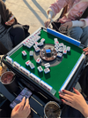 Automatic Mahjong Table Portable Mahjong Table 144 Magnetic Tiles Outdoor & Home