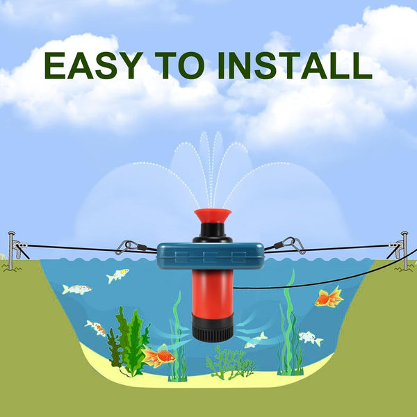 Fountain Aerator Large Water Pond Pump 25000GPH Floating Fountain Circulation
