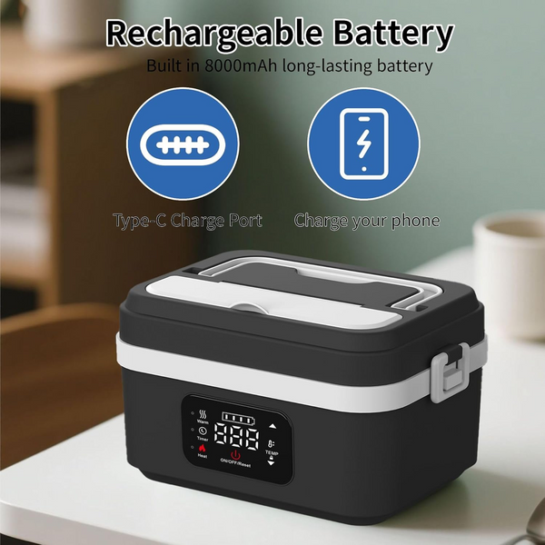 Electric Heated Lunch Box Heating Hot Travel Bento Food Warmer Travel Lunch Box
