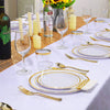 350pc Dinner Plates Reusable Party Plates Silverware For 50 Guests Wedding Party