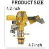 Heavy Duty Brass Impact Sprinkler Head with Nozzles 1/2" Lawn Garden Irrigation