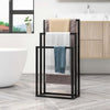 Metal Towel Rack Bathroom Freestanding Drying Shelf Storage Shower Caddy Rack