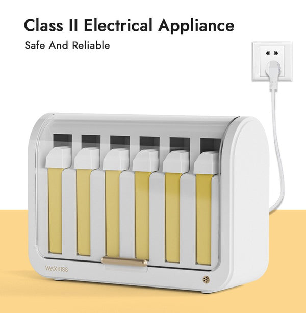 Cartridge Wax Warmer Kit Roll-On Heater With 6 Cartridges For Salon & Home Use