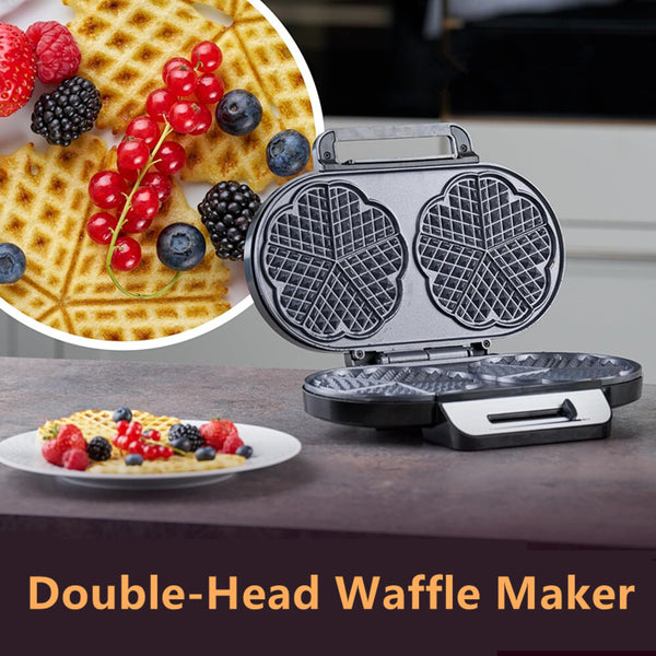 Electric Waffle Maker 10 Heart Shaped Waffles Nonstick Baker Breakfast Snacks