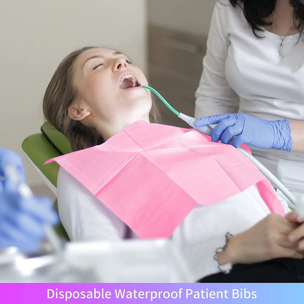 500x Dental Medical Bibs Manicure Tattoo Feeding Clean Disposable Waterproof Pad