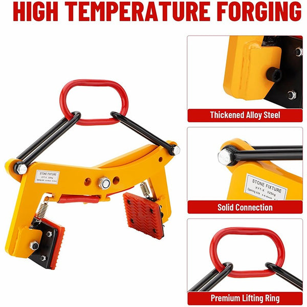 Lifting Clamps Marble Plate Clamp Stone Carrying Clamps Open 8-30cm Load 280kg