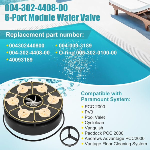 004-302-4408-00 6 Port Module Water Valve for Paramount Floor Pool Cleaning