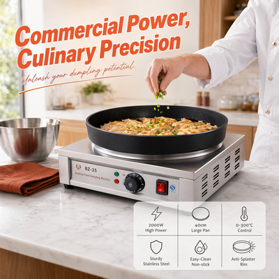 Dumpling Frying Pan Shengjian Bao Frying Automatic Electric Pot PasteMachine