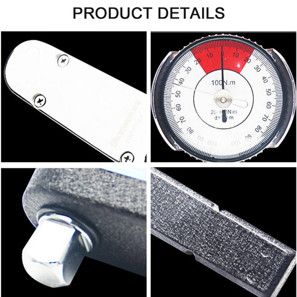 Dial Indicator Precision TLB Torque Wrench Cursor Spanner Wrench 1/2"  0-100N.m