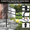 Stair Handrail Railings 1 to 4 Steps Black Metal Adjustable Safety Hand Rail Kit