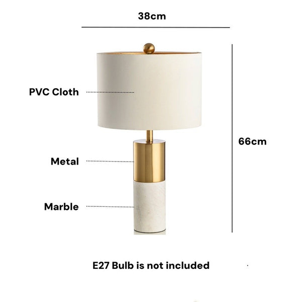 Modern Table Lamp Bedroom Bedside Lamp Marble Table Light AU Plug