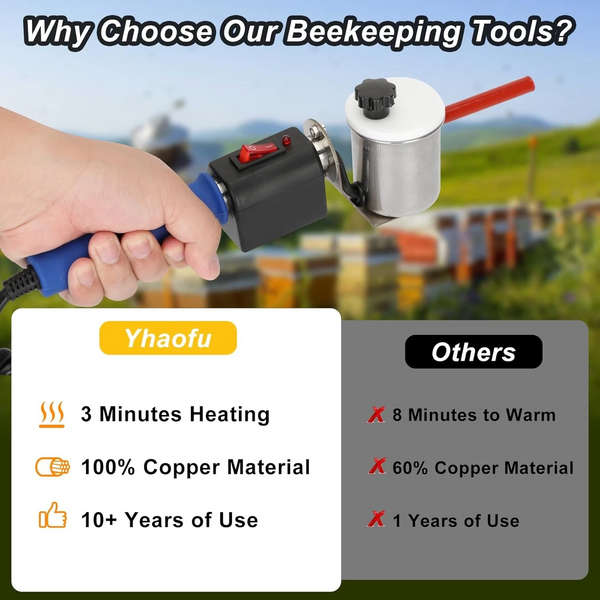 Oxalic Acid Vaporizer Beehive Mite Treatment Removal Evaporator Beekeeping Tools