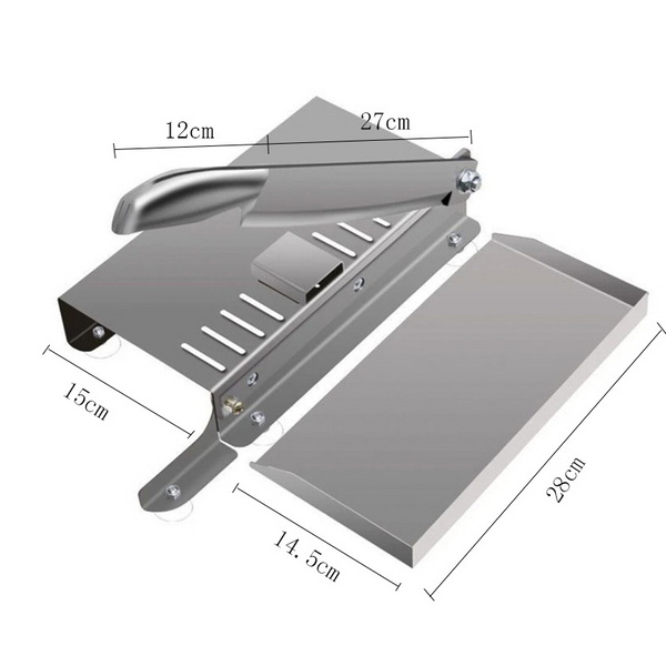 Bone Cutter Frozen Meat Slicer Manual Ribs Chicken Fish Chopper with Food Tray