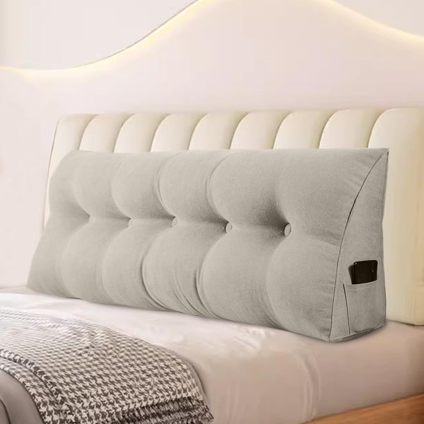 120/150cm Wedge Pillow Headboard Triangular Reading Pillow Detachable & Washable