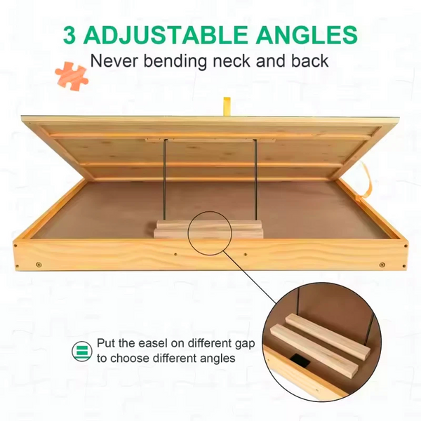 1500PCS Tilting Puzzle Board with 4 Drawers Cover Adjustable Jigsaw Puzzle Table