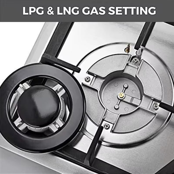 23.62″x20″ Built in Gas Cooktop 4 Burners Stove With NG/LPG Conversion Kit