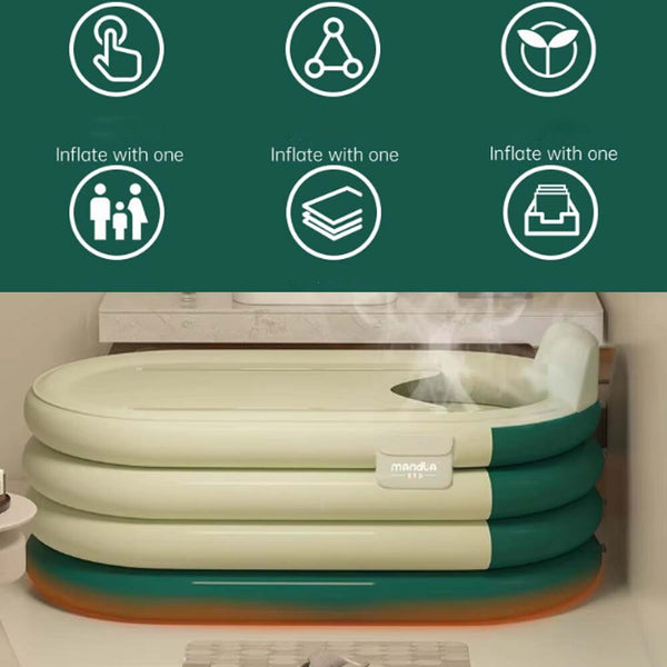 Ice Bath Tub for Athletes Cold Water Therapy Hot Tub Portable Folding Bathtub