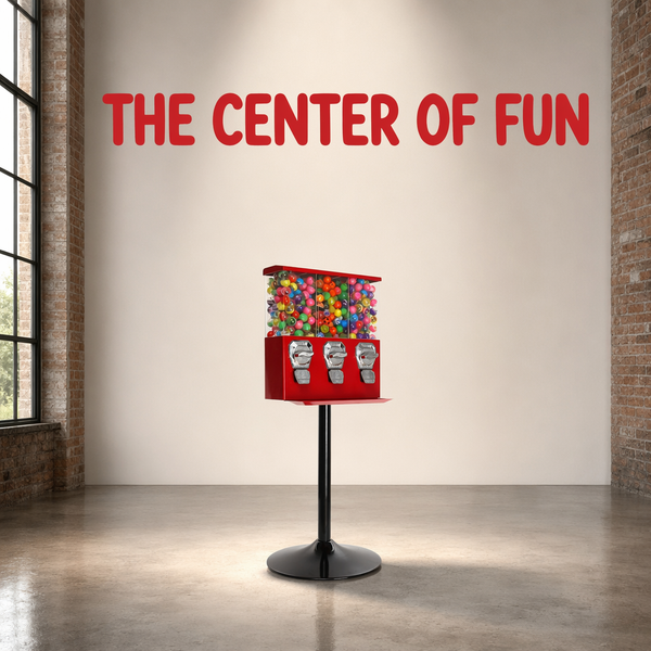 Gumball Machine 3 Section Vending Sweets Bubble Gum Balls Toy Candy Dispenser