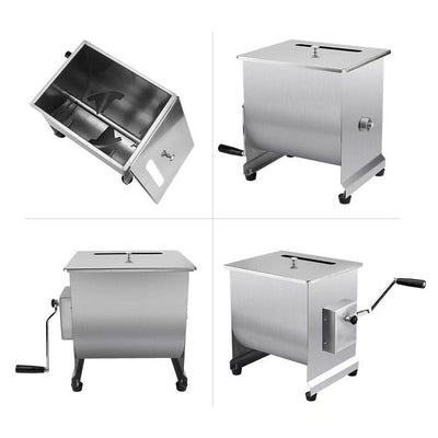 44lbs Manual Meat Mixer Meat Blender Grinding Machine Stainless Steel w/Lid AU
