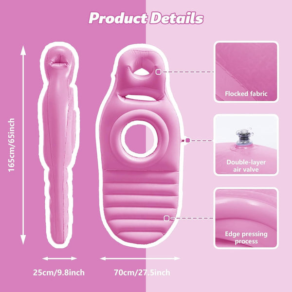 Pregnancy Mattress Inflatable Pillow Full Body Maternity Airbed with Hole Gifts
