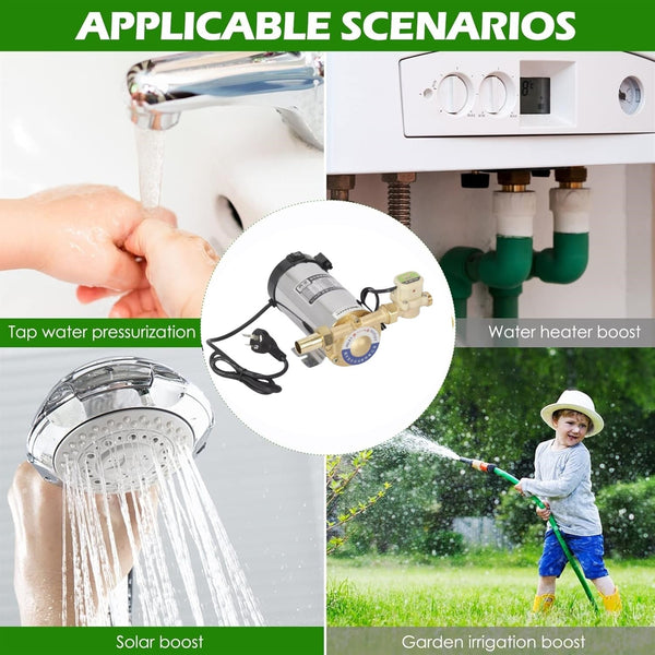 150W Automatic Boost Pump Tap Shower Stainless Steel Pressure Water Booster