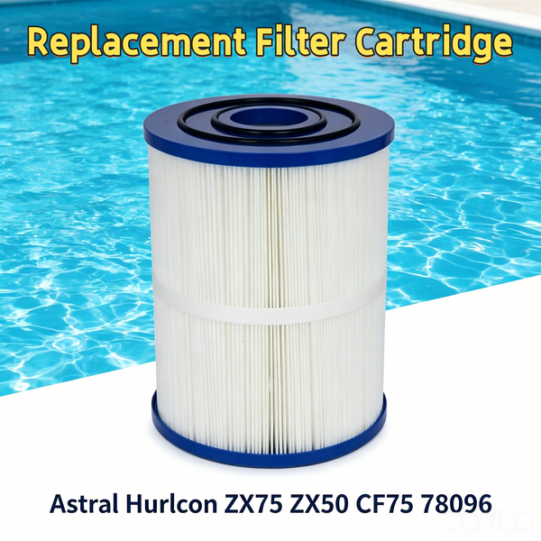 1 Pack Replacement Pool Filter Cartridge for Astral Hurlcon ZX75 ZX50 CF75 78096