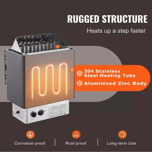 Sauna Heater Electric Sauna Stove Steam Bath Sauna Heater with Built-in Controls