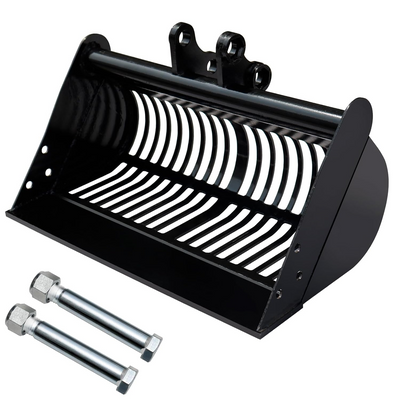 Excavator Attachment Soil Sieving Bucket Metal Wide Backhoe Rake for Mini Digger