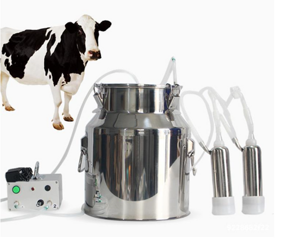 14L Electric Cattle Cow Milker Pulse Vacuum Pump Farm Milking Machine