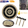 Wooden Dart & Axe Throwing Game Target Sets Indoor Outdoor Party Game for Adults