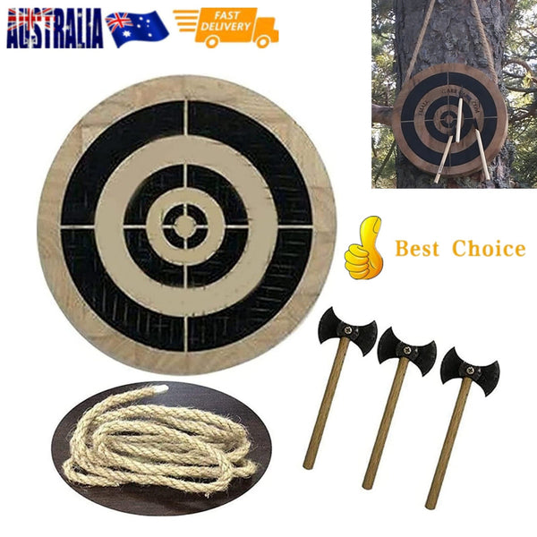 Wooden Dart & Axe Throwing Game Target Sets Indoor Outdoor Party Game for Adults
