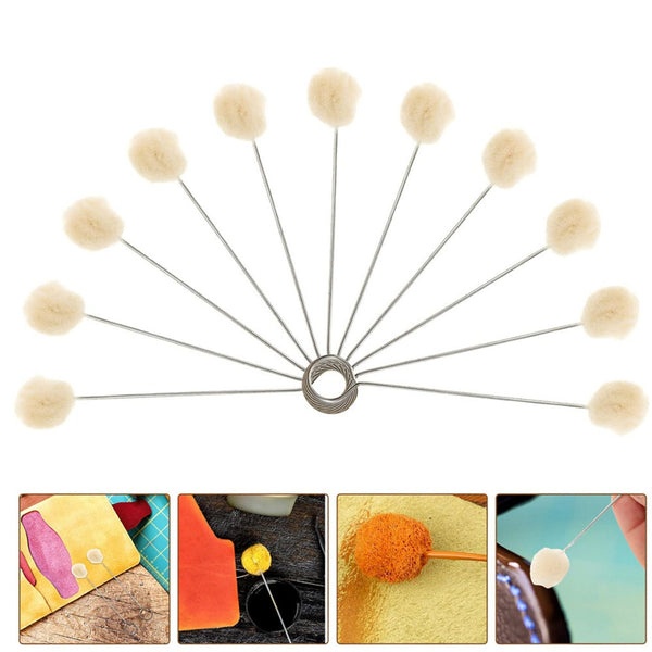 100Pcs DIY Leathercraft Wool Leather Dye Dauber Finish Applicator Tool Kit