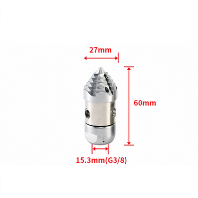 High Pressure Jetter Drain Nozzle 30/40 L/min Sewer Jetter Rotating Nozzle