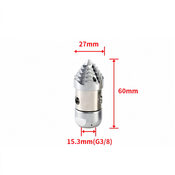 High Pressure Jetter Drain Nozzle 30/40 L/min Sewer Jetter Rotating Nozzle