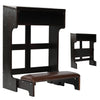 Wood Prayer Bench Stool Kneeler with Shelf and Cushion Church Prayer Table Chair
