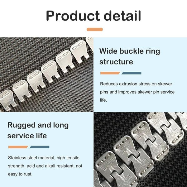 Belt Lacing Clipper Fasteners Staple Fastener Belt W/ Hinge Pins (Box of 4Sets)