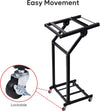 12U Adjustable Audio Rack Mount Studio Equipment Rolling Mixer Stand Stage Cart